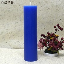 선우몰 원기둥초(파랑) 기도초 필라양초 필라캔들 행사용초 불교용품 소원성취, 단품