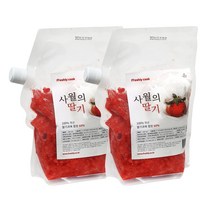 Cafe fruit 과육이 살아있는 사월의 딸기1kg 딸기청, 2팩