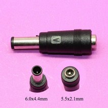 케이블 커넥터 YuXi 1pcs DC 전원 4.0*1.7mm 6.0*4.4mm 수 플러그-5.5*2.1mm 암 잭 어댑터 커넥터 PSP 소, 02 6.0x4.4mm_01 기타