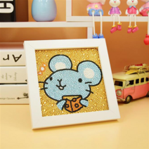 오꿈 보석십자수스티커 DIY 큐빅자수키트, B 액자형, 18 쥐 (15cm) SX01