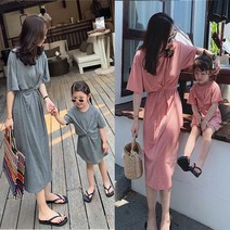 데님 청 돌촬영 패밀리룩 백일 돌가족사진의상 대여 엄마랑딸 아기 모녀원피스 드레스 룩 티