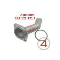 알루미늄 합금 냉각 냉각수 호스 커넥터 슈퍼차저 파이프 골프 MK4 Bettle A3 S3 TT Seat Leon 1.6 1.8T, 9.5