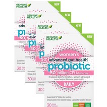 Genuine Health Daily Probiotics for Women 50 Billion CFU 제뉴언헬스 여성용 프로바이오틱스 500억 30 ct 1팩, 4팩