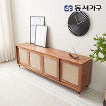 동서가구 네오 피셰 라탄디자인 원목 2000 높은 거실장 NES680, 네추럴