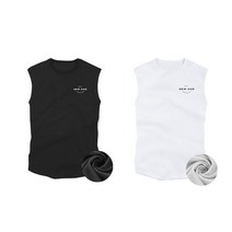 빅사이즈 남여공용 2개 에버 기능성 뉴에이지 나염 나시티셔츠