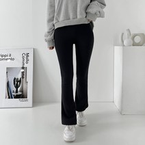 데일트 키작녀 밴딩 기모 부츠컷 슬랙스 팬츠