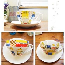 유니크 일러스트 빅커피잔 센스선물 홈까페 찻잔