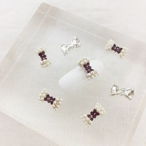 p205네일파츠 큐티리본 1개입 큐빅메탈쥬얼리/네일아트재료/네일아트/셀프네일/네일팬시/여름네일