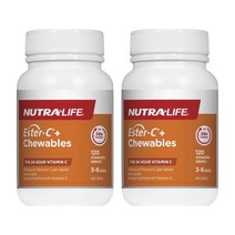 Nutra-Life 뉴트라라이프 이스터 비타민C 120정x2개 츄어블 NutraLife Ester Vitamin C, 120정, 1개