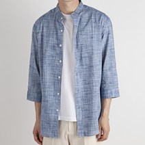 스타일에스 DN 남자 빅사이즈 차이나카라 헨리넥 보카시 7부 셔츠 여름 남방 4XL 130