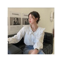 보석토핑 빅카라 블라우스 데일리 레이스 여성 봄 데이트룩 벚꽃 셔링 하객룩