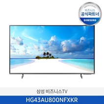 삼성 43인치 4K UHD 스마트 비즈니스 TV HG43AU800NFXKR 사이니지 1등급 호텔 티비 스탠드형/, 스탠드형(기본_삼성무료설치)