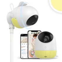 Ellie Baby Pro 모니터 커버 페이스 알림 자동 사진 캡처 울음 진정 양방향 통화 가상 펜스 2K HD 야간 시야 온도 및 습도 호흡 감지