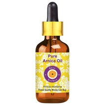 Deve Herbes 순수 아르니카 오일 (아르니카 몬타나) 유리 드로퍼 포함 천연 등급 30ml (1온스)