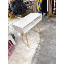 네일 아트 테이블 작업대 원목 책상 인테리어 작업대 네일숍 서랍있는 가구 트롤리, 1개, H.120x40x78/ 서랍없음 / 화이트