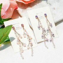 롱 귀걸이 (폭스타일)리브 크리스탈
