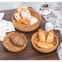 수작업 라탄 트레이 3종세트 채반 볏짚받침 볏짚 받침대 공예품 인테리어 소품 왕골 우드, 3종세트(23/25/28)