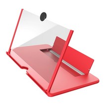 현미경 확대경 돋보기 12 inch 3d mobile phone screen magnifier hd video amplifier with foldable holder smart, 12인치 레드