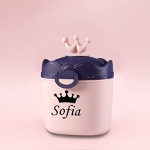 분유포트 어떤 이름 로고를 하십시오 휴대용 유아식 저장 상자 만화 유아 우유 분말 근본적인 곡물 식사 콘테이너, [02] Pink 2