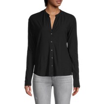 James Perse Long-Sleeve Modal-Blend Top - BLACK 213498