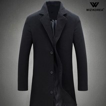 남성 슬림 싱글 모직 하프 코트 가을 겨울 비즈니스 WI002CT