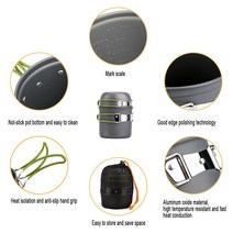 벨락코펠 벨락s9 티타늄코펠 포켁드림섬세한 디자인 야외 캠핑 식기 내구성 좋은 냄비 포크 스푼 테이블, 한개옵션0