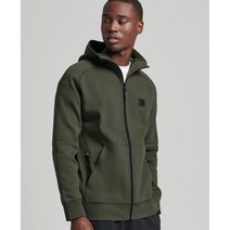 슈퍼드라이 남자 코디 태크 집 후드티, L_Khaki | 5375682