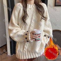 lime twig 여자 박시 빈티지 스웨터 가을 겨울 니트 R188