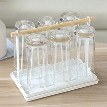 라온텐 우드 컵꽂이 컵걸이 거치대, white