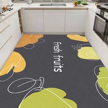 주방 특수 바닥 매트 흡수성 내유성 홈 풀 샵 대형 카펫 워시 프리 스크럽 방지 미끄럼, 50-120cm [부드럽고 피부 친화적], 좋은 인생