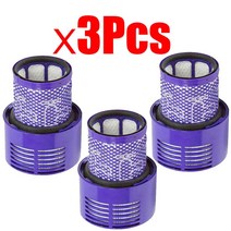호환 청소기필터 세척 가능한 필터 헤파 유닛 다이슨 V10 SV12 사이클론 동물 앱솔루트 전체 청소 예비 부, 03 3Pcs