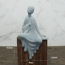 불교용품 작은 불교 승려 티베트 불교 인형 부처님 돌 동상 정원 자동차 장식 명상 홈 수족관 장식, 32 32