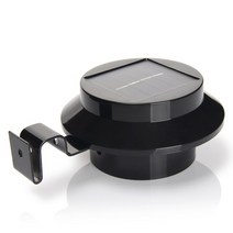 태양 울타리 조명 3led 싱크 야외 파티오 처마 정원 풍경 센서 벽, 01 Warm White, 02 Black