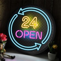 [천삼백케이] [꾸밈] ne122-LED액자35R네온싸인오픈24LED사인, 타입1
