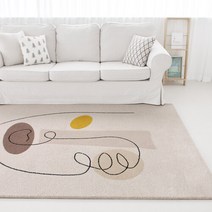 [얀카페트] [오더메이드 국내제작] 페이스 터프팅 러그 카페트 140x200cm