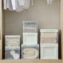 접이식 수납 상자 30L 폴딩 박스 JA2 리빙 공간 다용도 소품 책 탕비실 차량용 정리함 수납함, 흰색