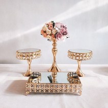 케이크스탠드 3단 2단 트레이 디저트 스퀘어 크리스탈 컵케이크 랙 생일 케이크 스탠딩 플레이트 한 벌 당 3 개-11 개296111, 4pcs in set