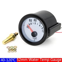 자동차 디지털 게이지 52mm 터보 부스트 PSI 바 오일 압력 수온 전압계 타코미터 RPM 미터 경고등 포함, [05] Water Temp Gauge, 05 Water Temp Gauge