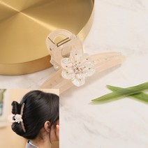 집게핀 아이보리 여아핀 헤어악세사리쇼핑몰 대왕집게핀 큐빅집게핀 반묶음머리핀 헤어핀쇼핑몰 예쁜머리핀 머