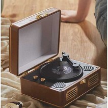 휴대용 cd플레이어 무선 레트로 미니 블루투스, 1966C 월넛