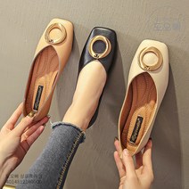 도오빠 여성 플랫슈즈 여자 단화 로퍼 낮은굽 뱅글 스퀘어토 구두 당일발송