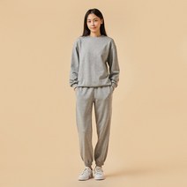 [JAJU/자주] 여 탄탄 스웨트 셔츠_멜란지 그레이