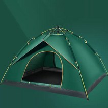 원터치 백 패킹 텐트 고급형, 그린, 3~4인용