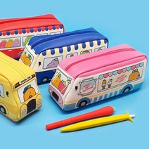 사이트 귀여운 버스 캐릭터 필통 초등 학생 입학 선물, 상품선택, 민트