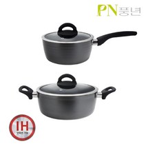 PN풍년 마레 세라믹 IH 냄비 2종세트, 편수18cm+양수20cm