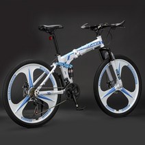 MTB 산악 MTB 입문용 팻바이크 풀샥 접이식자전거 바이브 24인치 브레이크 생활 출퇴근 24단, 24 속도, 26인치, A