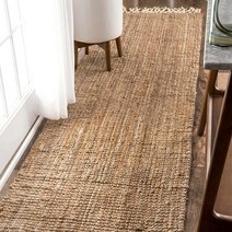NuLOOM Raleigh Farmhouse 황마 태슬 러너 러그 6인치 x 3m(2피트 10피트) 내추럴