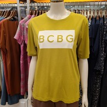 BCBG 비씨비지 가격파괴!! 이다희공항패션!!여름 면레이온 BCBG로고포인트 반팔 라운드 티셔츠