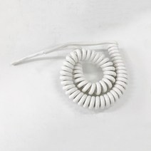 VCFT 스프링코드 0.75SQ * 2C 백색 5m (말린길이 70cm) 전원케이블, 1개