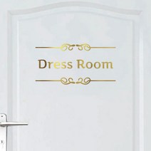오피스왕국 드레스룸 의상실 옷방 dressroom 그래픽 스티커, 메탈골드